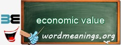 WordMeaning blackboard for economic value